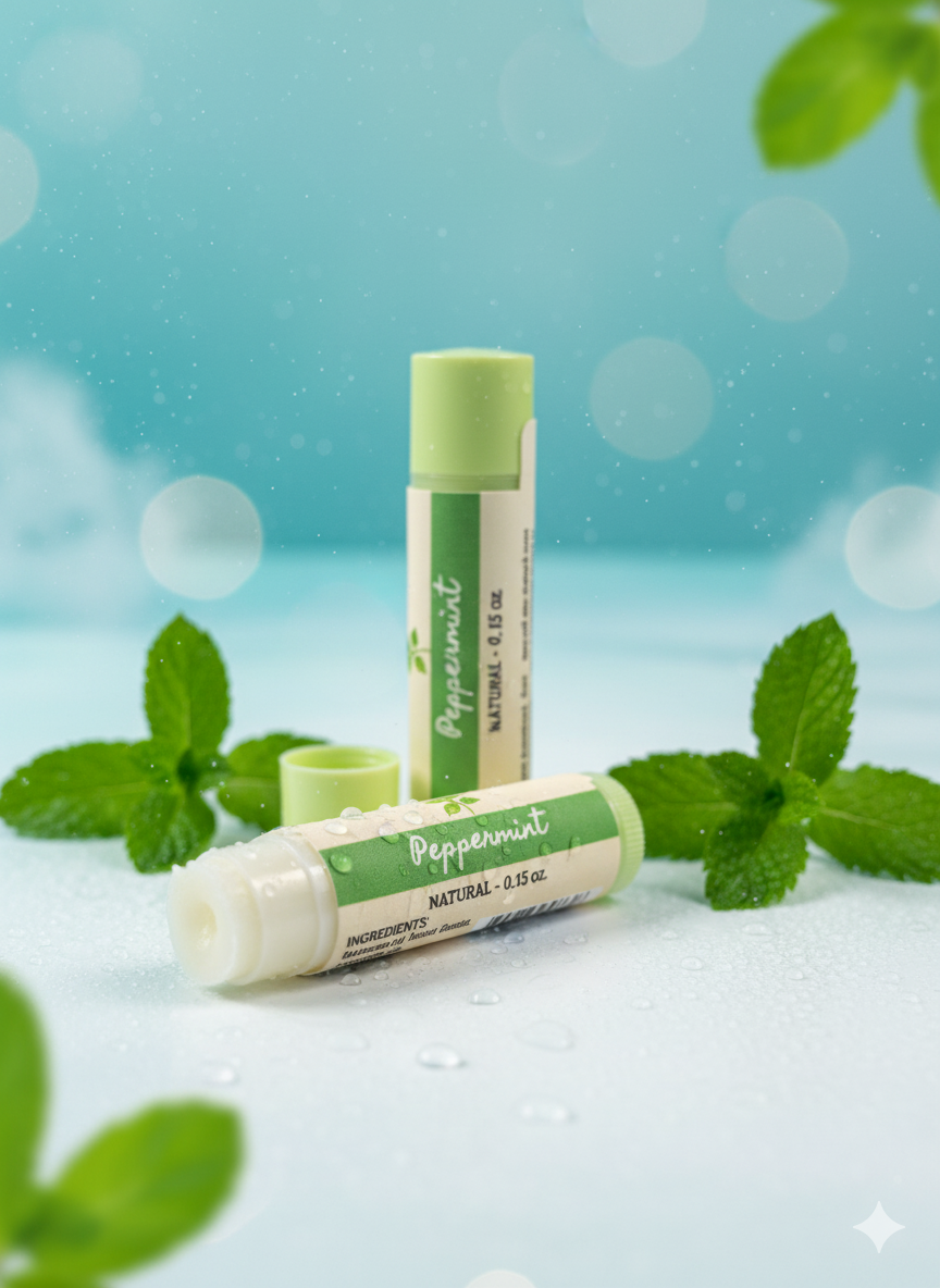Peppermint Lip Balm – Instant Refresh & Hydrate Tired Lips